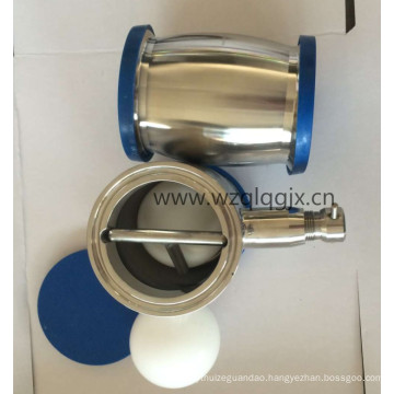 38mm Sanitary Stainless Steel Ball Type Check Valve Welded with Drain
